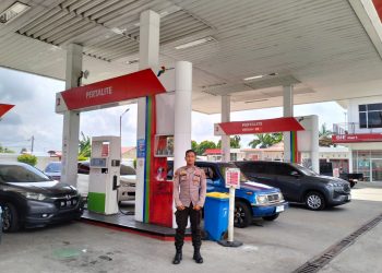 Polres Siak Laksanakan Pengamanan Di Sejumlah SPBU Jelang Natal Dan Tahun Baru