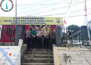 Kapolres Kuansing Cek Kesiapan Pos Pam Operasi Lilin Lancang Kuning 2024 Dalam Rangka Pengamanan Natal dan Tahun Baru