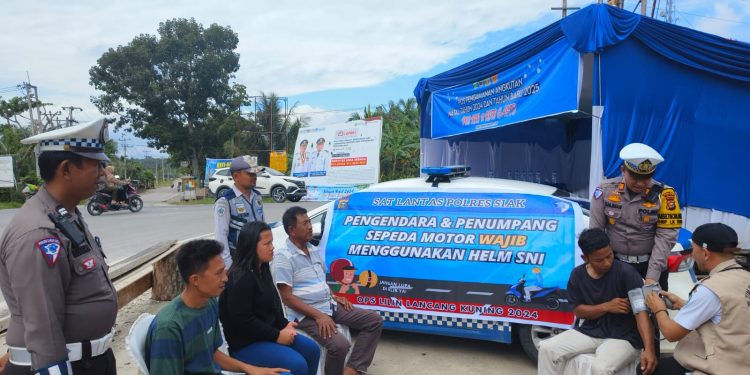 Pengamanan Nataru: Polres Siak Lakukan Pemeriksaan Kesehatan Pengemudi